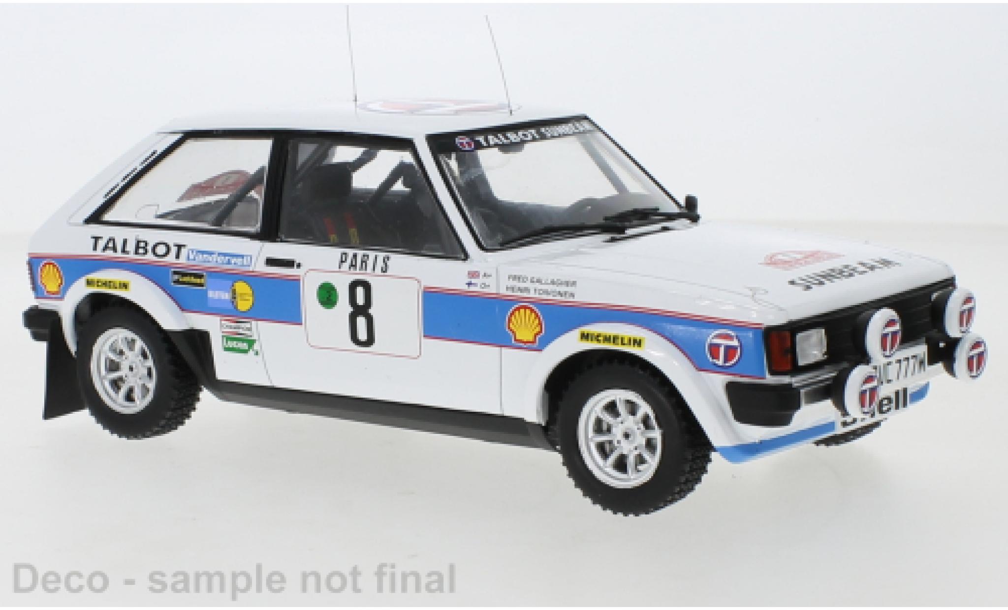 Talbot Sunbeam 1/18 IXO Lotus No.8 Rallye Monte-Carlo 1981 modelauto