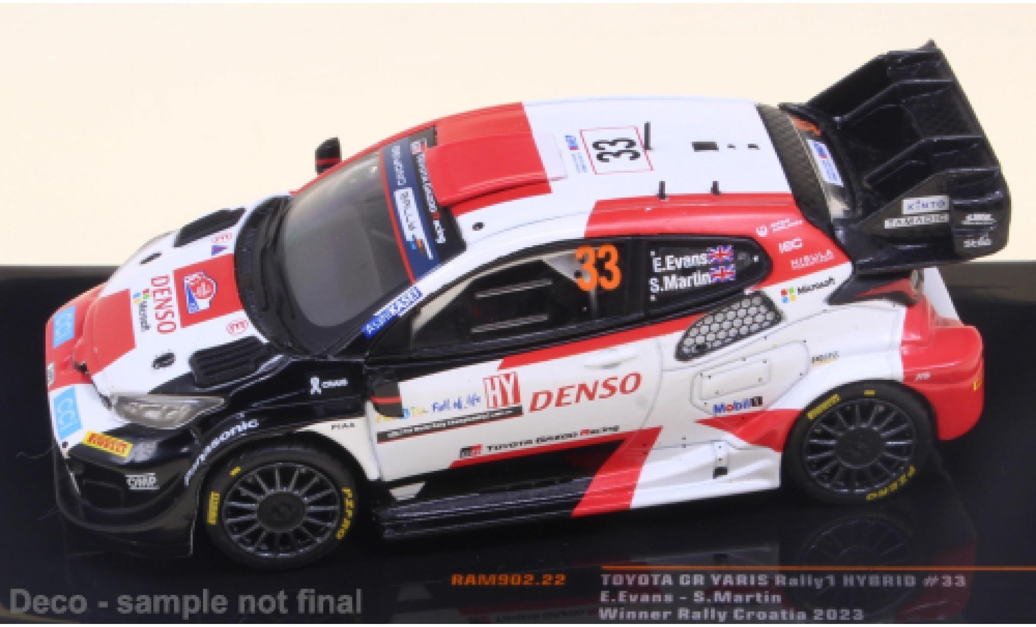 Toyota Yaris 1/43 IXO No.33 WRC1 Rally Croatia 2023 modelauto