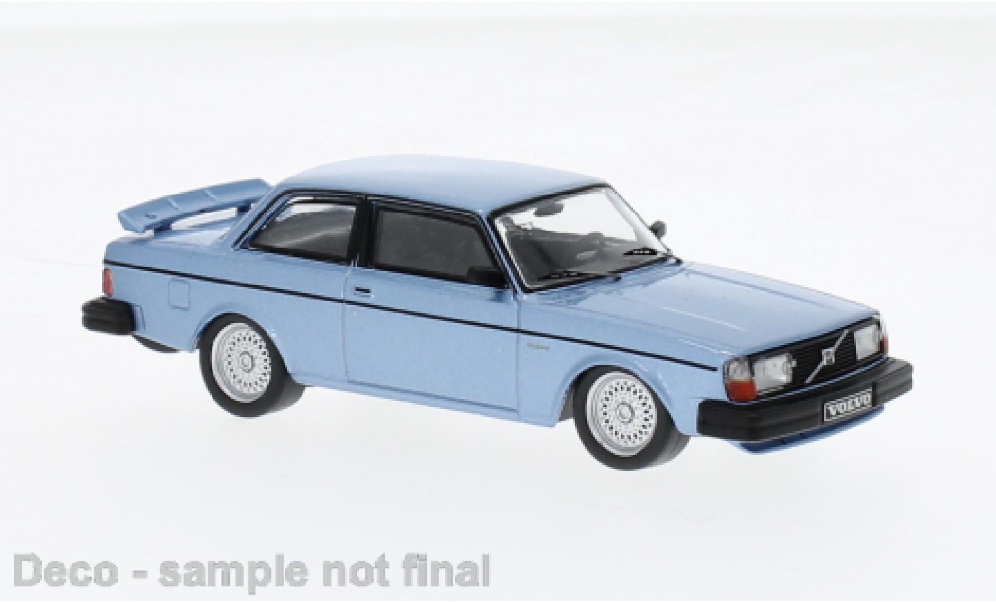 Volvo 240 1/43 IXO Turbo Douane metallic blauw clair 1980 modelauto