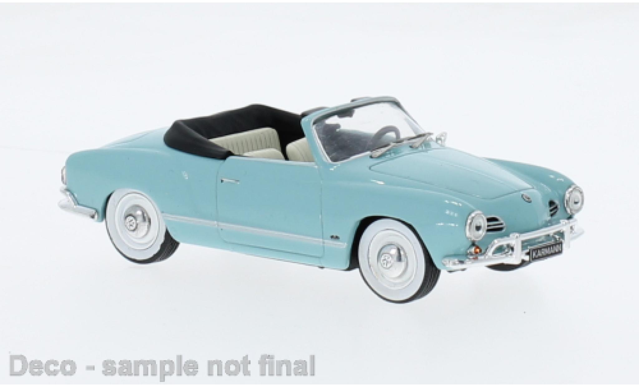 Volkswagen Karmann 1/43 IXO Ghia blauw clair 1955 modelauto