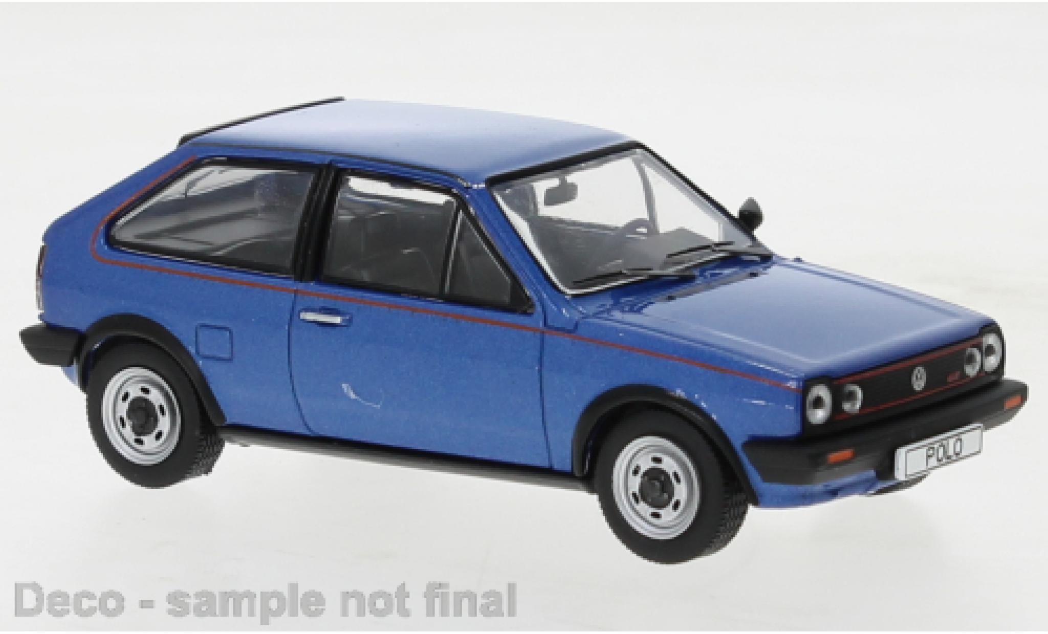 Volkswagen Polo 1/43 IXO Coupe GT metallic blauw 1985 modelauto