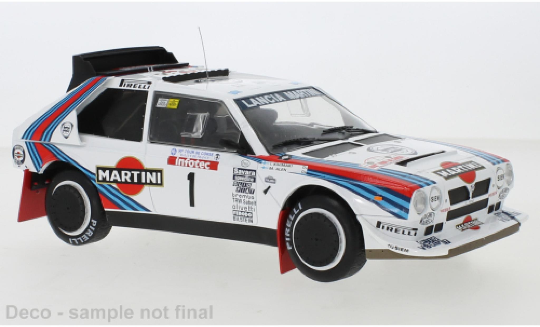 Lancia Delta 1/18 IXO S4 No.1 Martini Racing Martini Tour de Corse 1986 M.Alen/I.Kivim&auml;ki modelauto