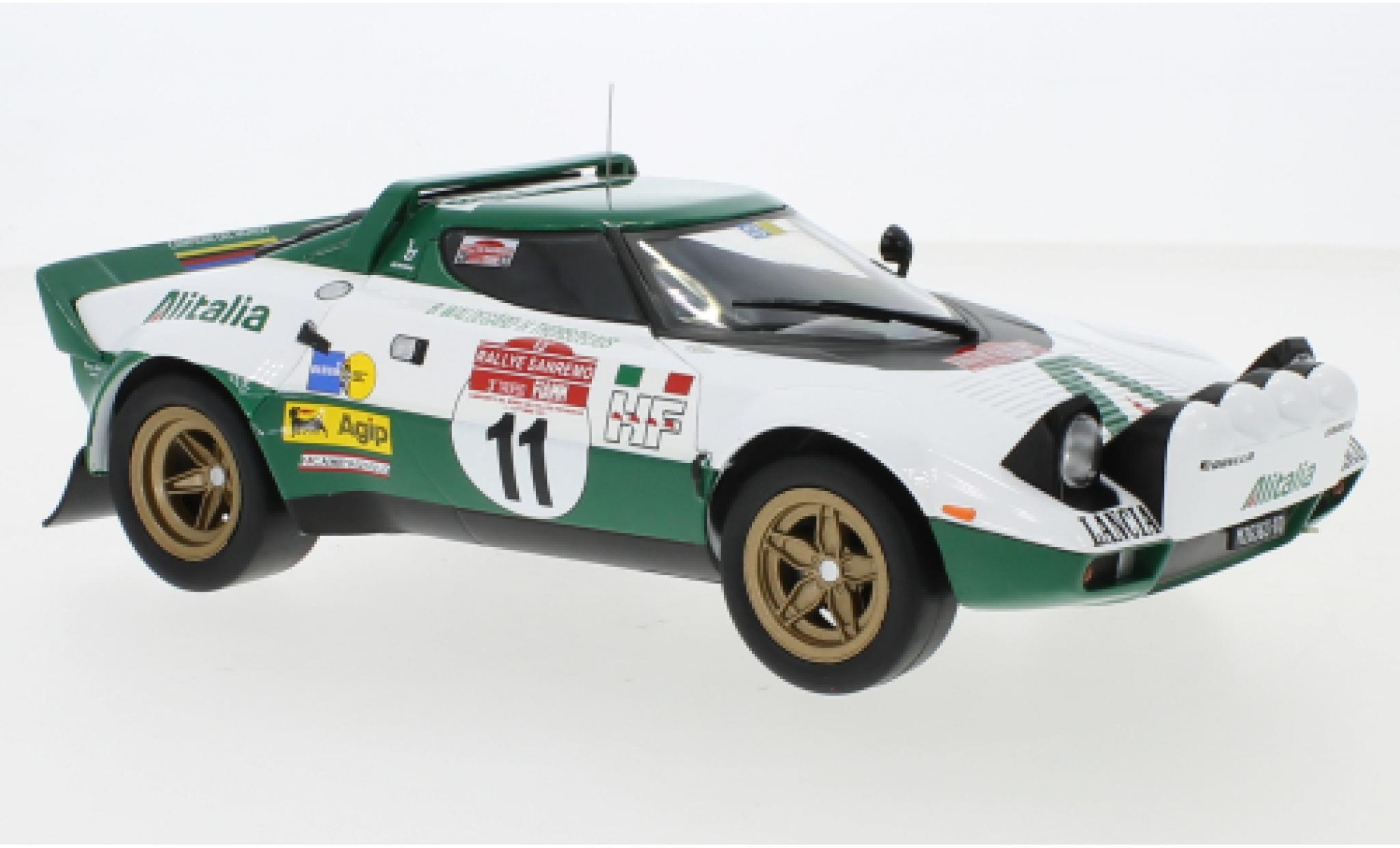 Lancia Stratos 1/18 IXO HF No.11 Alitalia Rallye WM Rally San Remo 1975 B.Waldegaard/H.Thorszelius modelauto