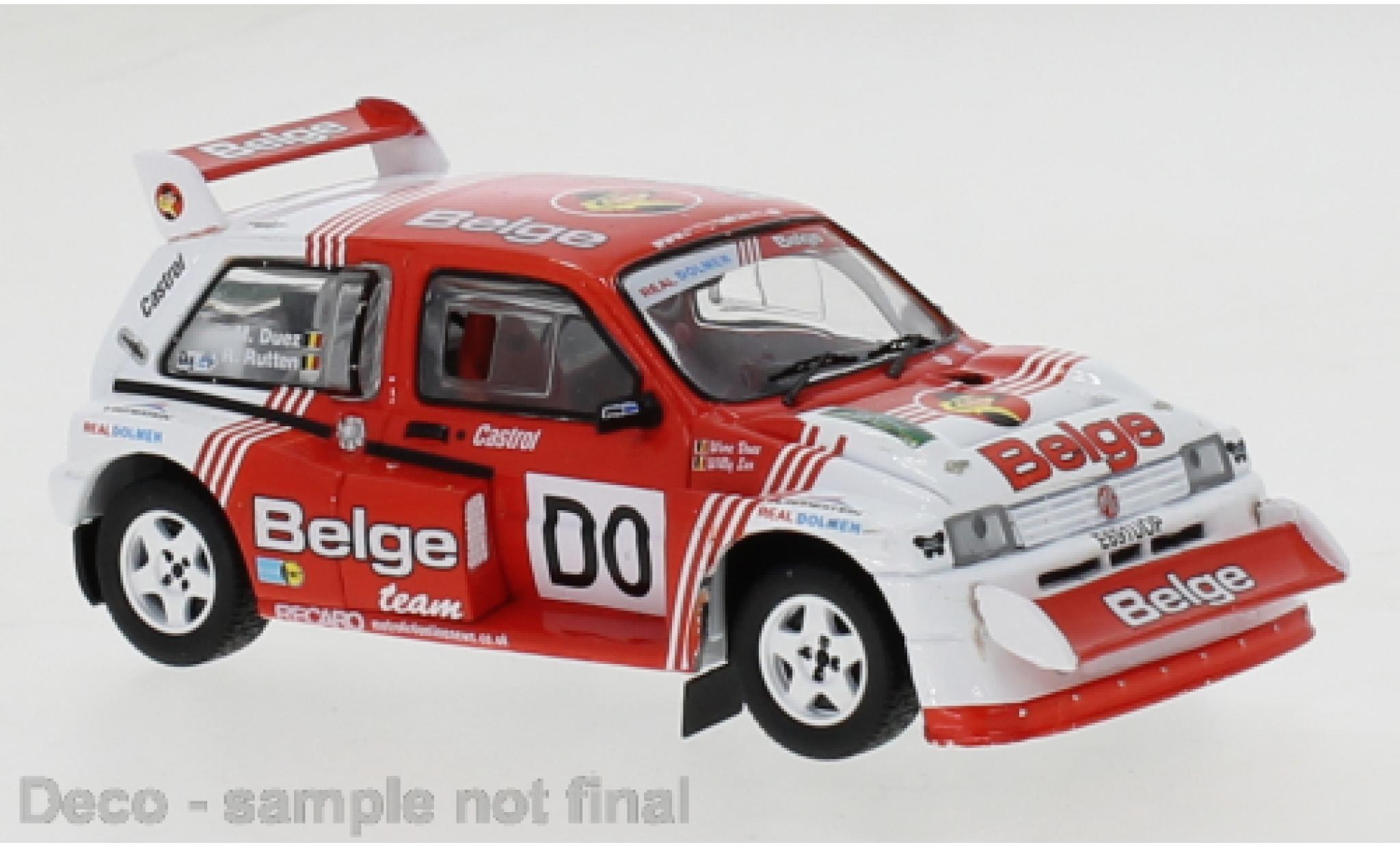 MG Metro 1/43 IXO 6R4 RHD Belge Team Legend Boucles de Spa 2014 M.Duez/R.Rutten modelauto