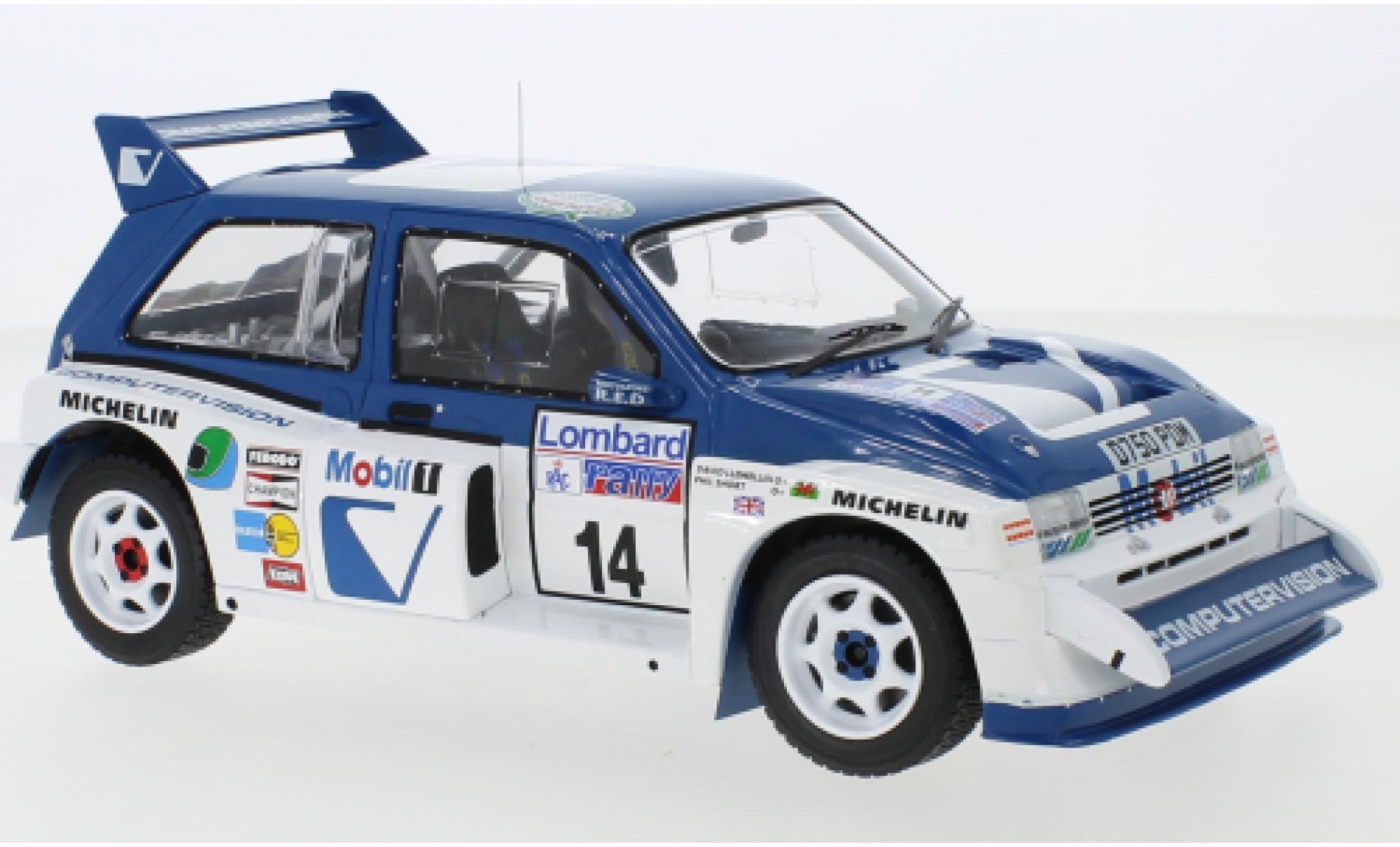MG Metro 1/18 IXO 6R4 RHD No.14 Rallye WM RAC Rally 1986 D.Llewellin/P.Short modelauto