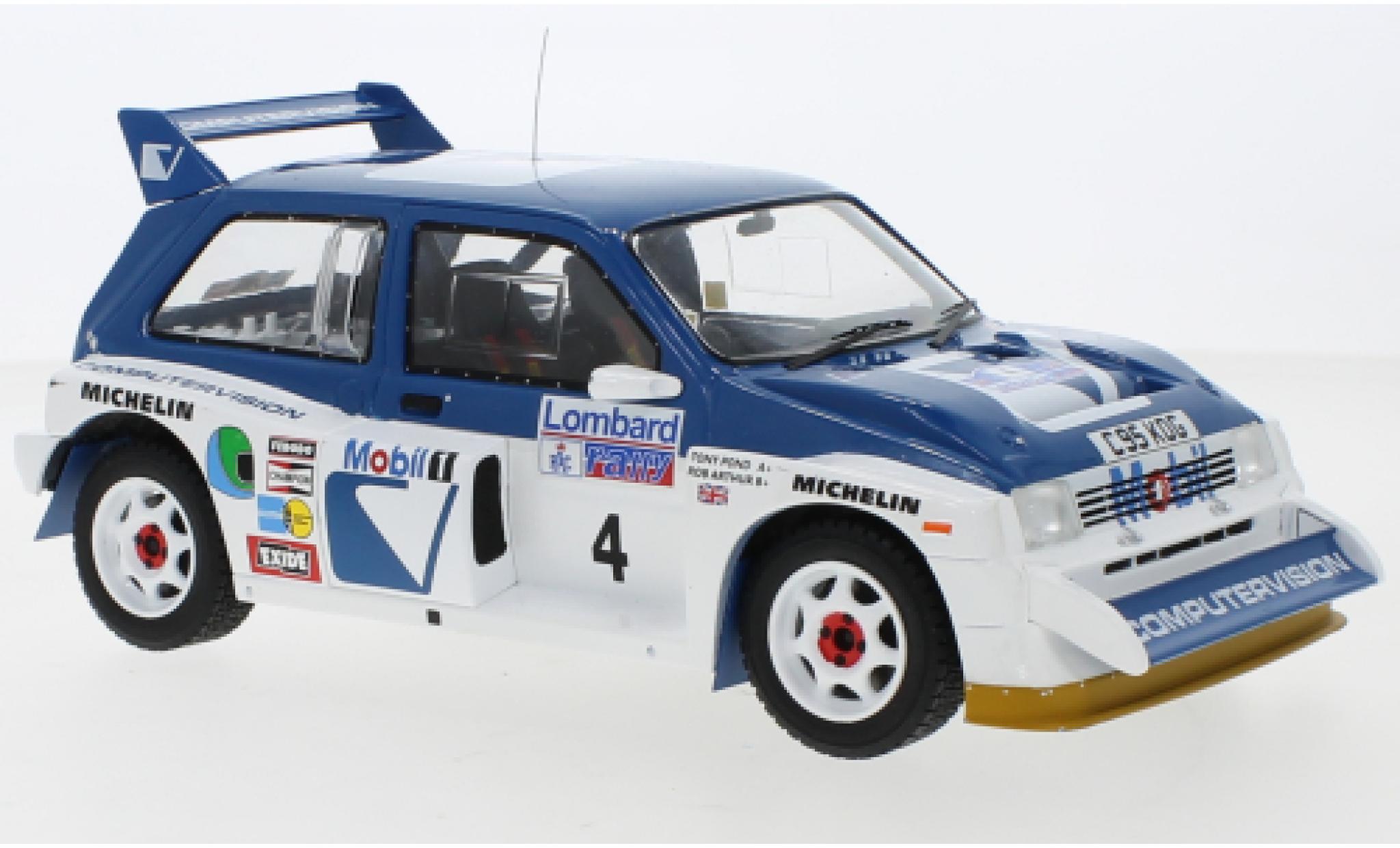 MG Metro 1/18 IXO 6R4 RHD No.4 RAC Rally 1986 T.Pond/R.Arthur modelauto