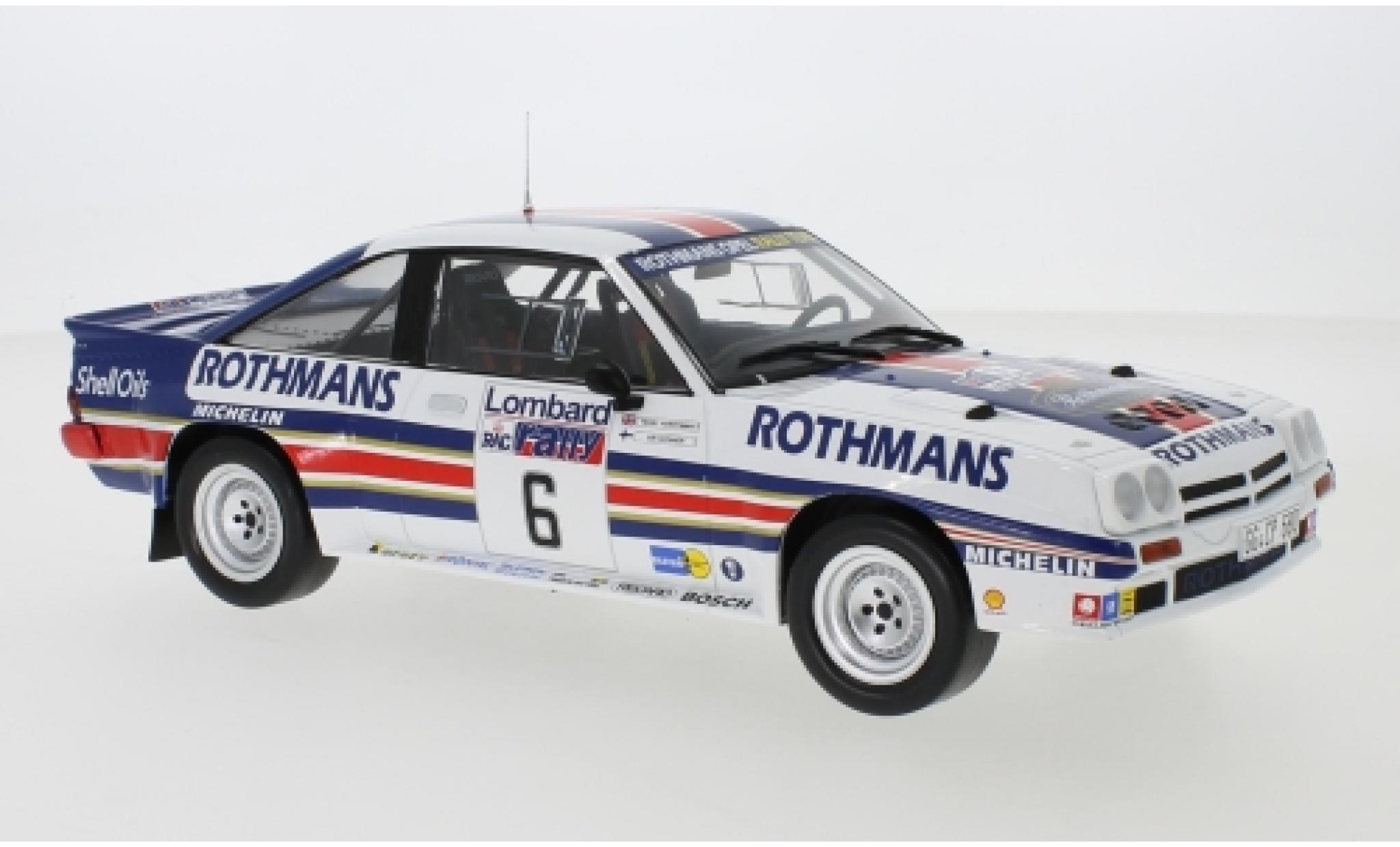 Opel Manta 1/18 IXO 400 No.6 Rothmans Rally Team Rothmans Rallye WM RAC Rallye 1983 A.Vatanen/T.Harryman modelauto