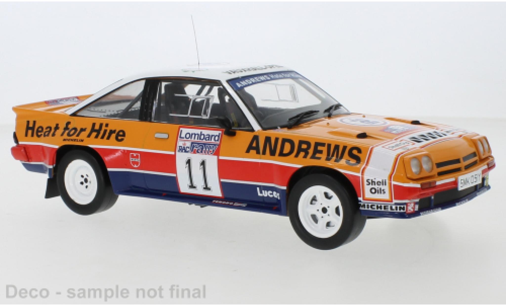 Opel Manta 1/18 IXO B 400 No.11 RAC Rally 1985 R.Brookes/M.Broad modelauto