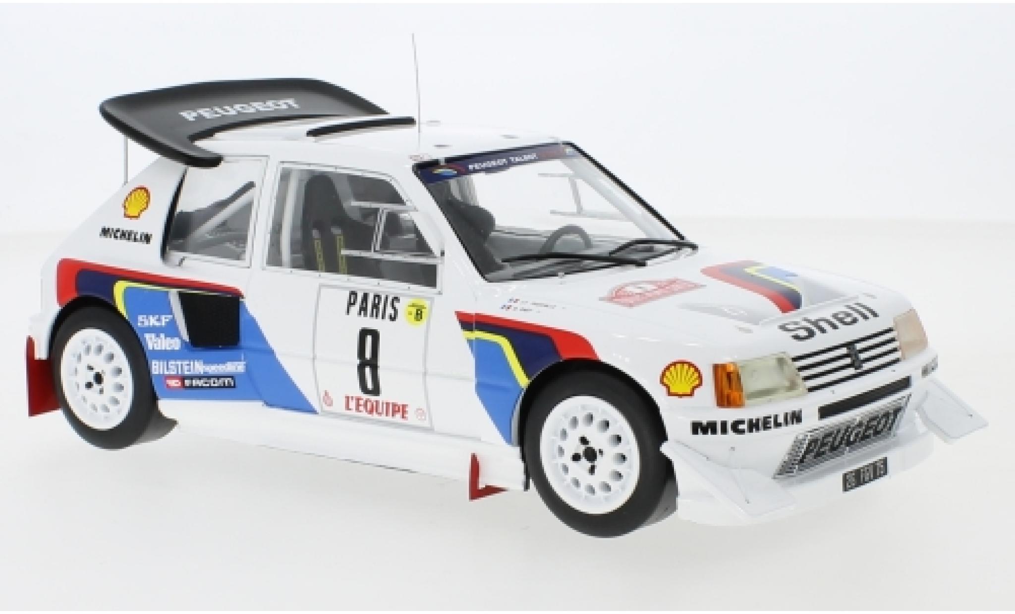Peugeot 205 1/18 IXO T16 E2 No.8 Talbot Sport Rallye WM Rallye Monte Carlo 1986 B.Saby/J-F.Fauchille modelauto