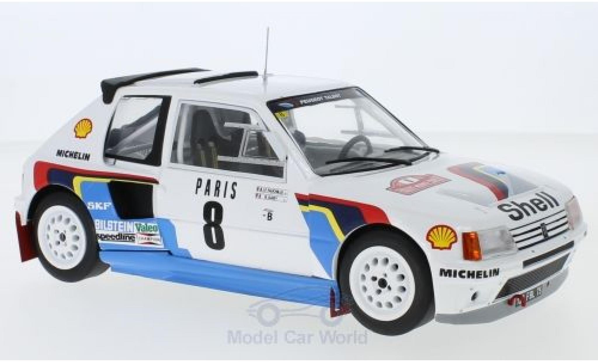 Peugeot 205 1/18 IXO T16 No.8 Rallye WM Rallye Monte Carlo 1985 B.Saby/J-F.Fauchille modelauto