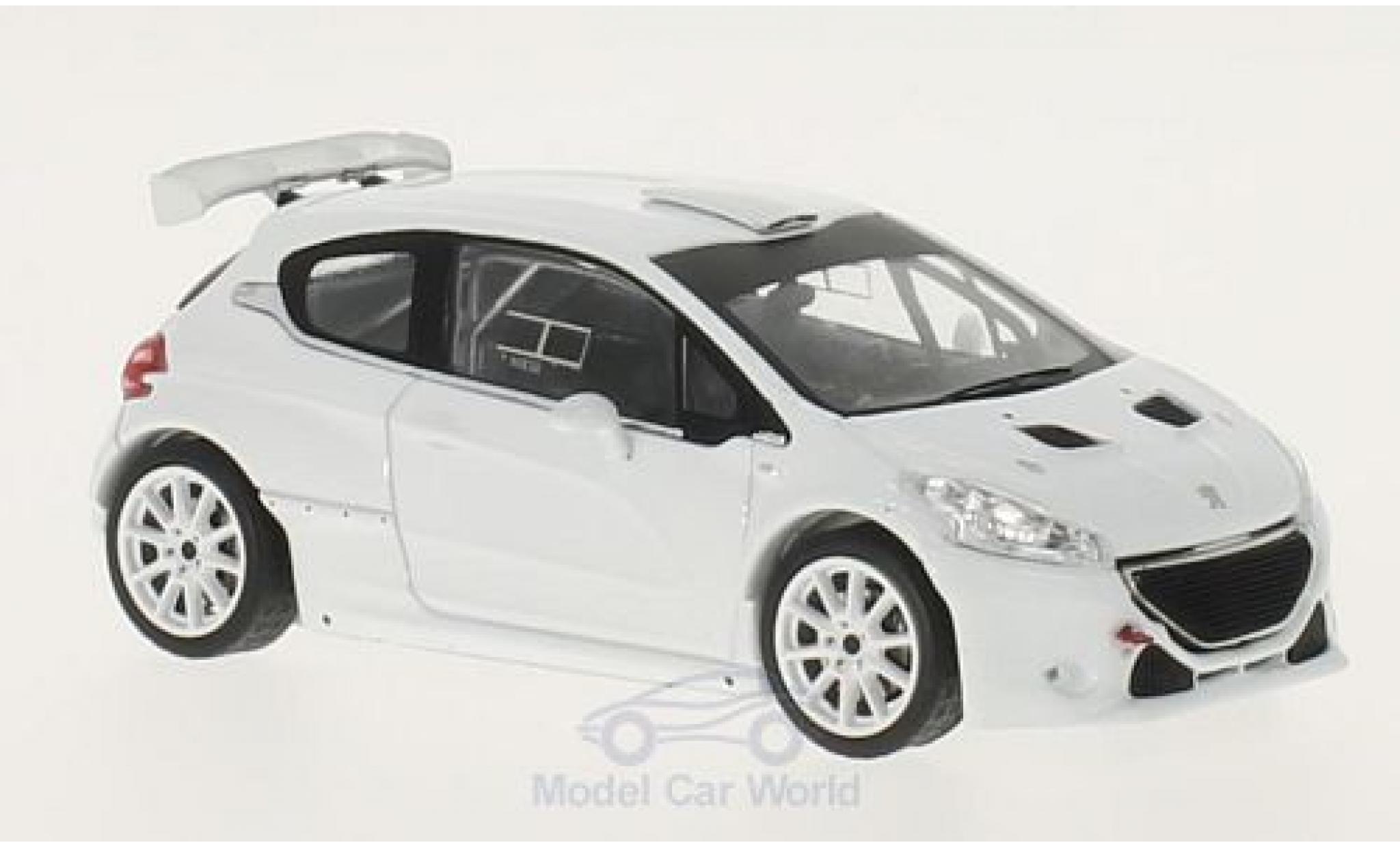 Peugeot 208 T16 1/43 IXO T16 R5 wit 2014 Plain Body Version inklusive 4 Ersatzr&auml;der modelauto
