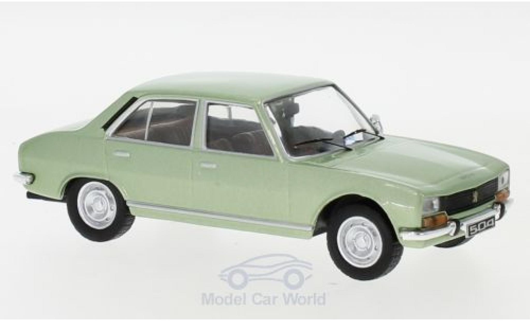Peugeot 504 1/43 IXO metallic groen 1969 modelauto