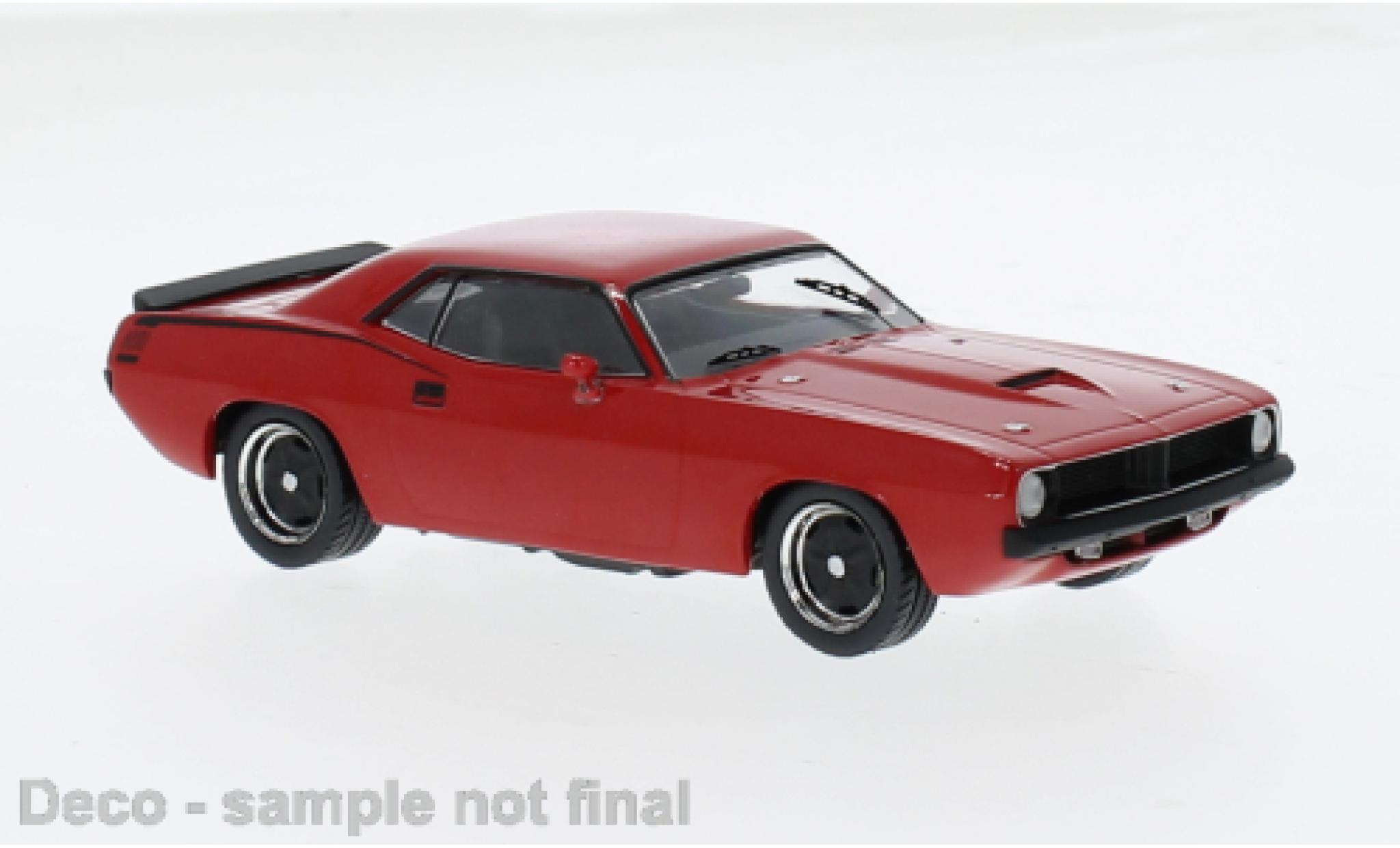 Plymouth Barracuda 1/43 IXO rood 1970 1:43 modelauto