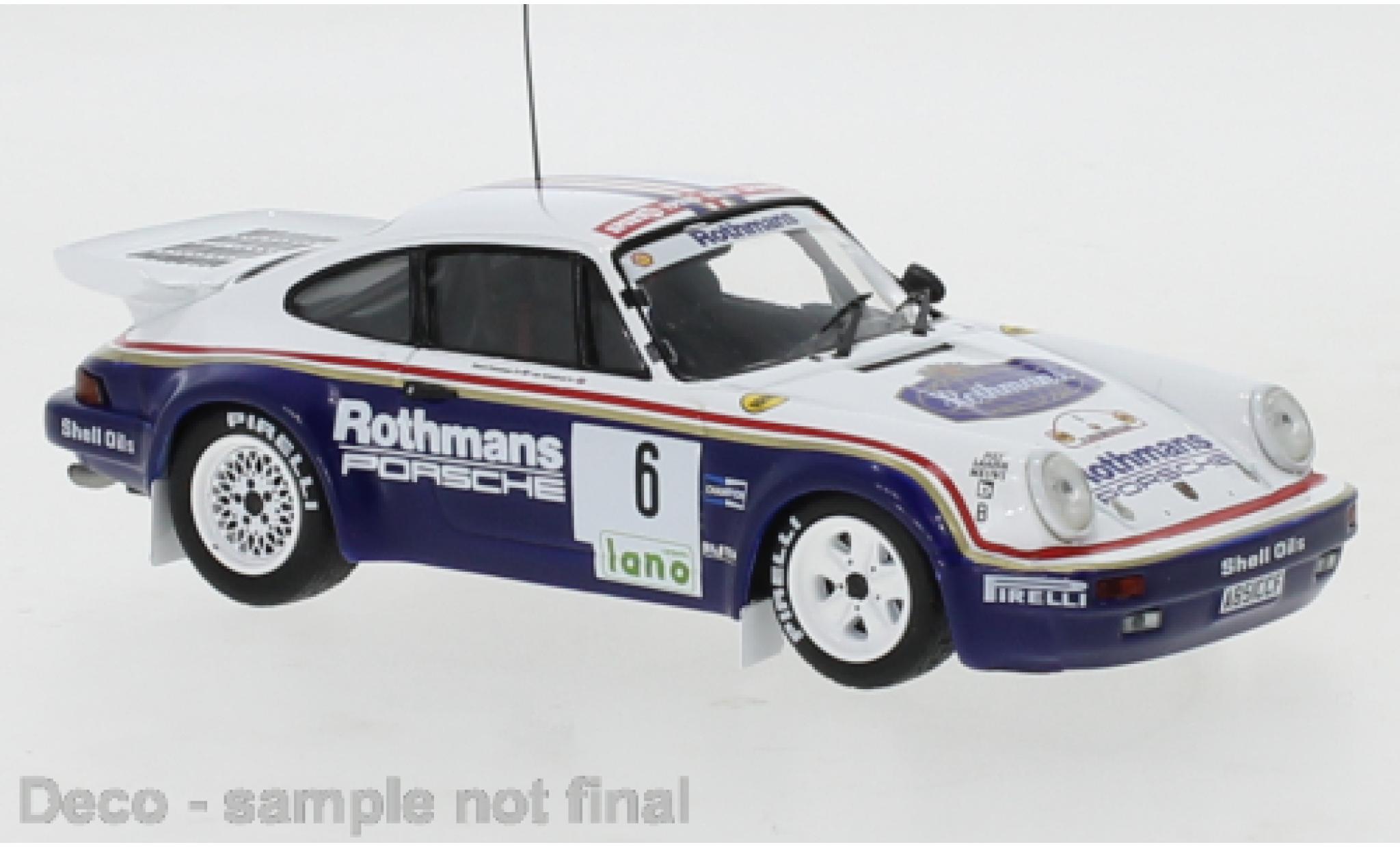 Porsche 930 1/43 IXO 911 SC/RS No.6 Rally Ypern 1984 H.Toivonen/I.Grindrod modelauto