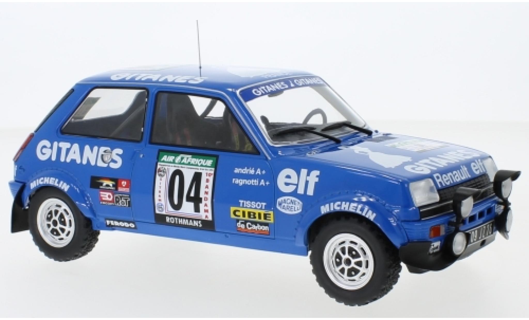 Renault 5 1/18 IXO Alpine No.4 Gitanes Rallye Bandama 1978 J.Ragnotti/J-M.Andrie modelauto