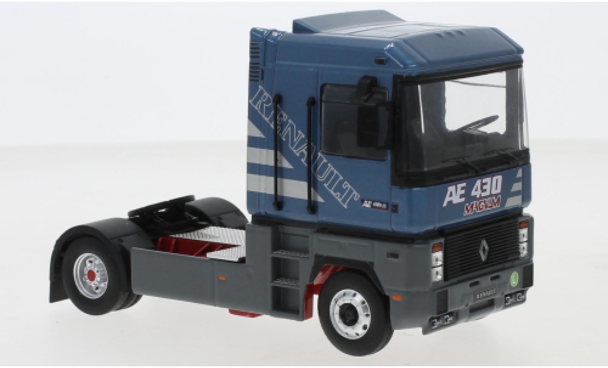 Renault Magnum 1/43 IXO AE 430 Ti metallic blauw 1992 modelauto