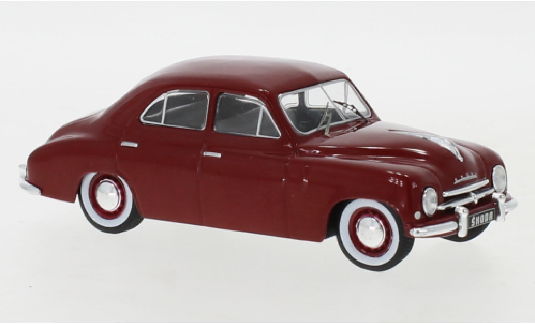 Skoda 120 1/43 IXO 0 rood 1952 modelauto