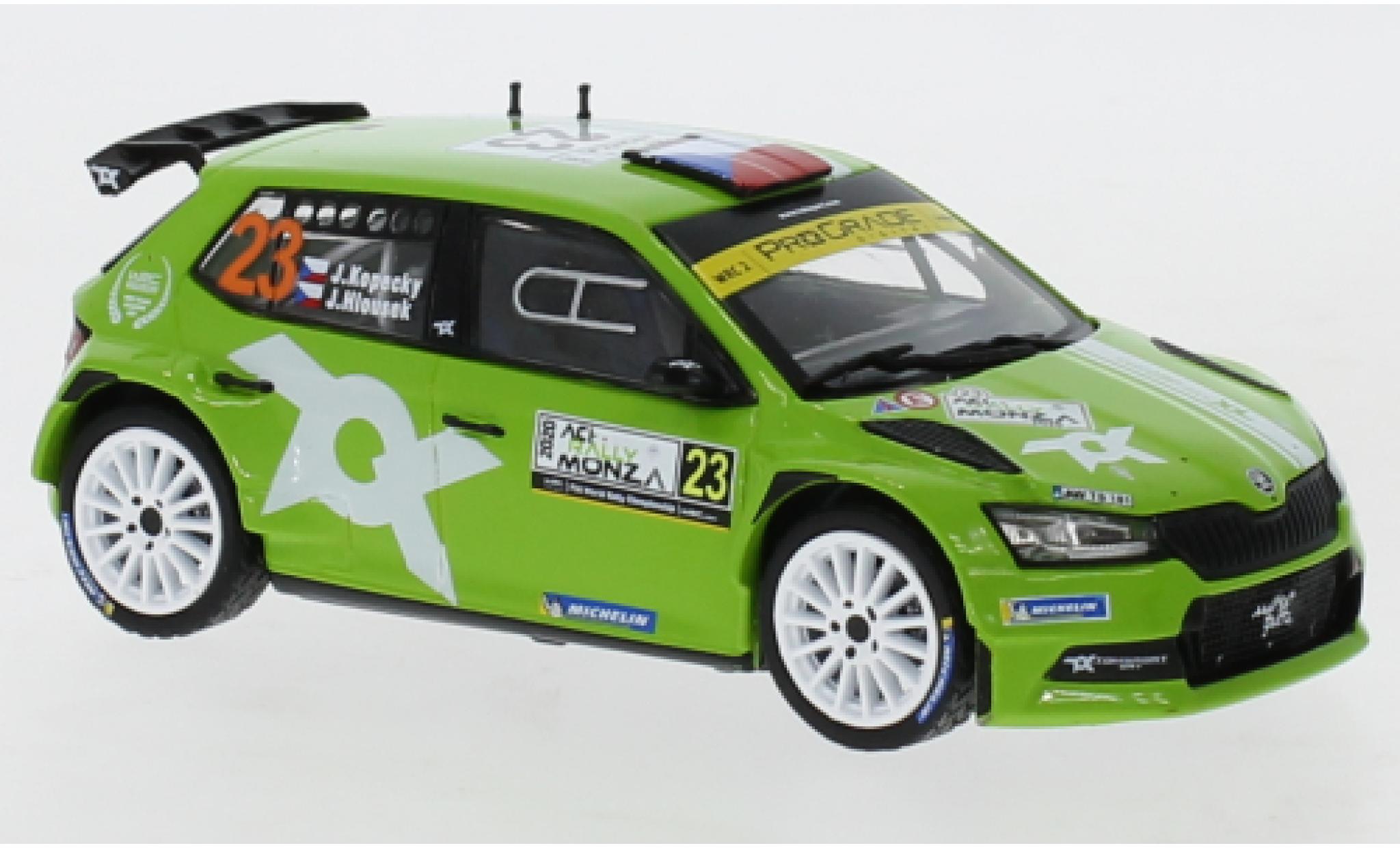 Skoda Fabia 1/43 IXO R5 Evo No.23 Rallye WM Rallye Monza 2020 J.Kopecky/J.Hlousek modelauto