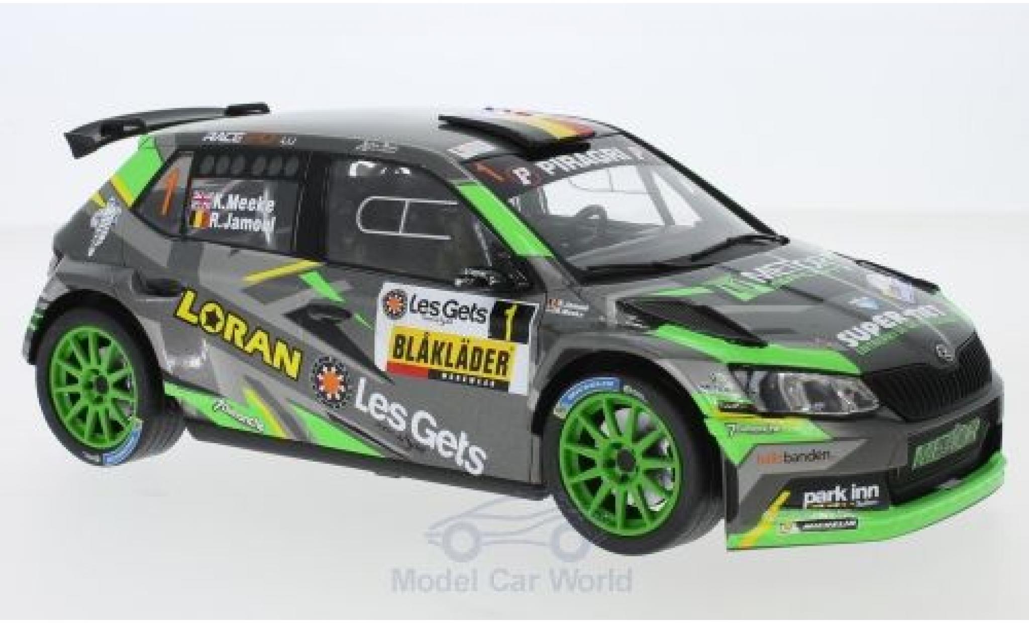 Skoda Fabia 1/43 IXO R5 No.1 Rallye Condroz 2018 K.Meeke/R.Jamoul modelauto