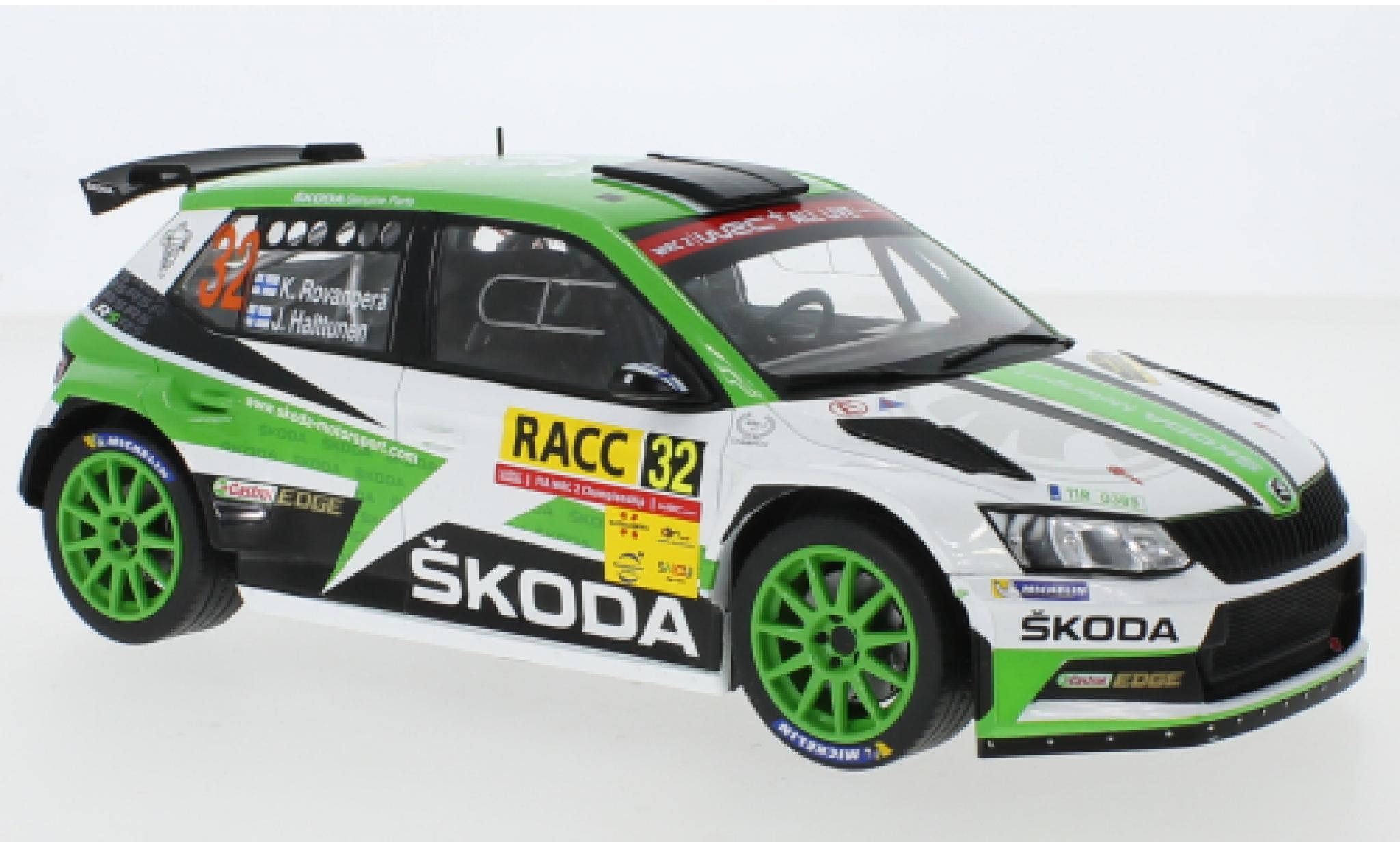 Skoda Fabia 1/18 IXO R5 No.32 Rallye WM Rallye Catalunya 2018 K.Rovanper&auml;/J.Halttunen modelauto