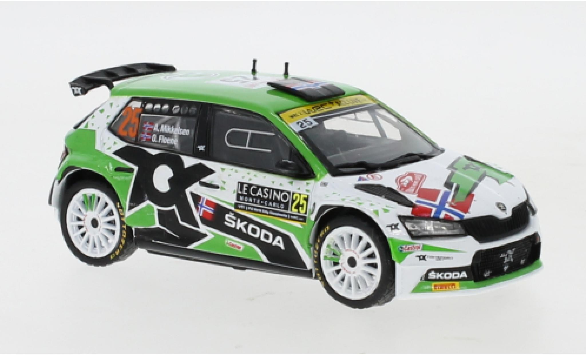 Skoda Fabia 1/43 IXO Rally 2 EVO No.25 Rallye-Cross Rally Monte Carlo 2021 A.Mikkelsen/O.Floene modelauto