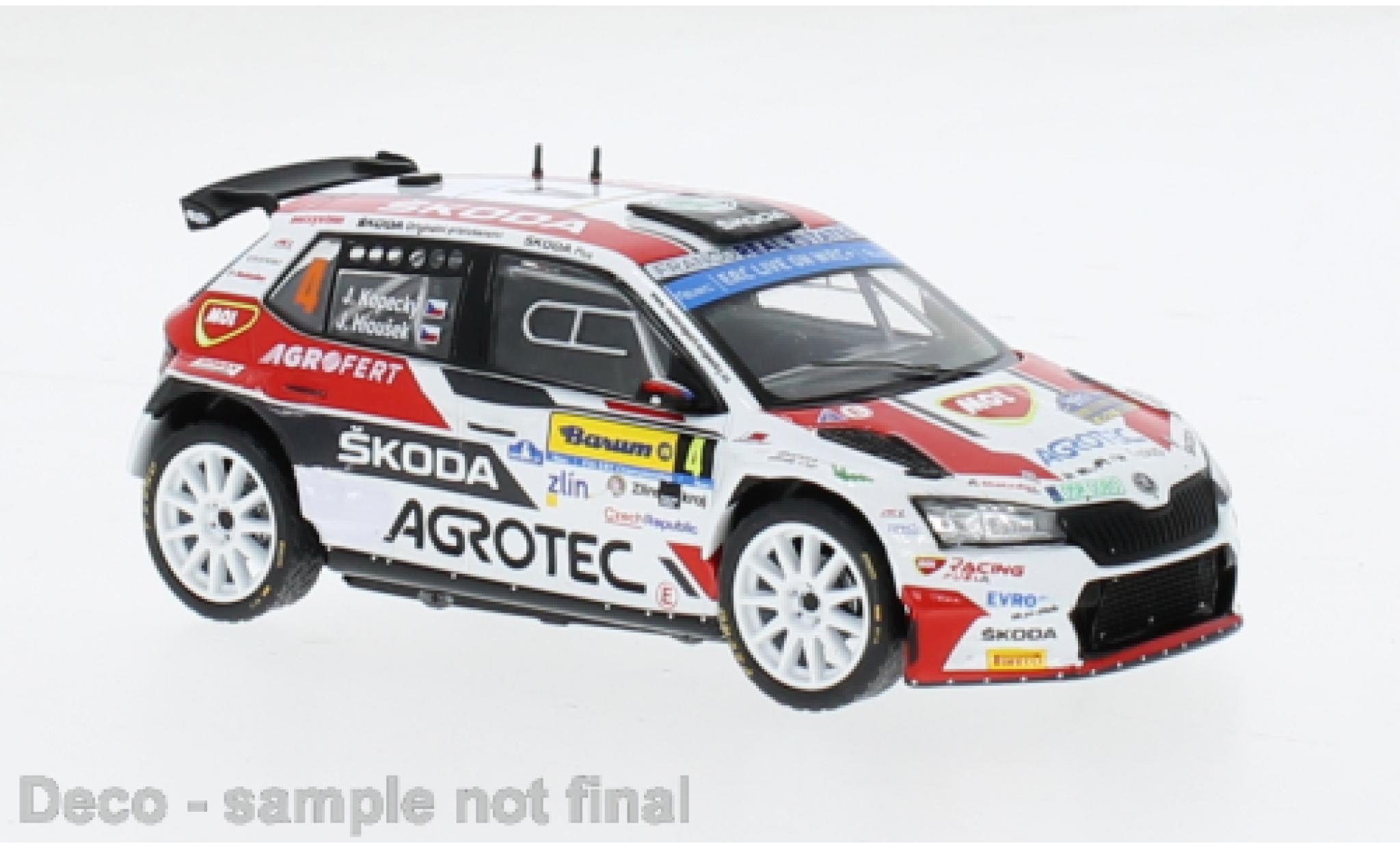 Skoda Fabia 1/43 IXO Rally2 EVO No.4 Barum Rally Zlin 2022 1:43 modelauto