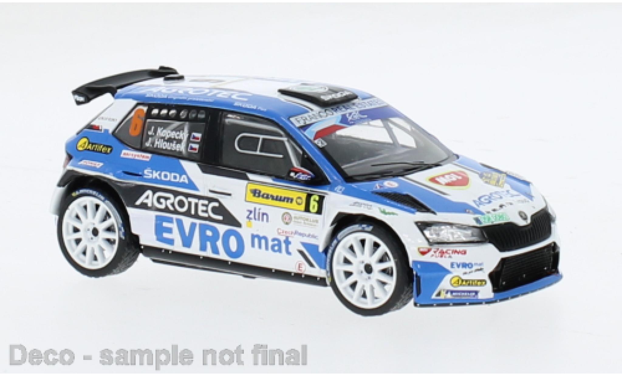Skoda Fabia 1/43 IXO Rally2 EVO No.6 Barum Rally Zlin 2021 1:43 modelauto