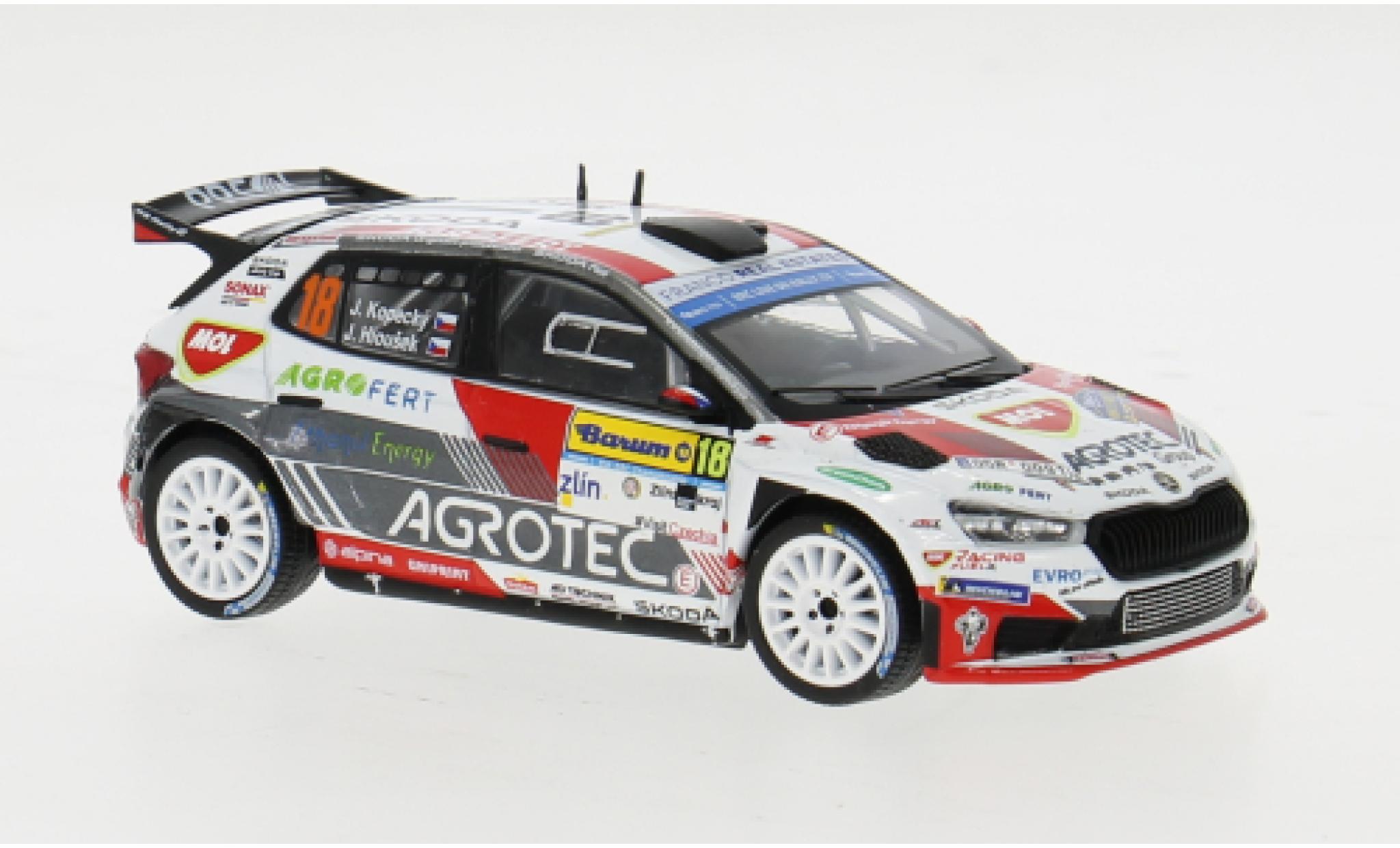 Skoda Fabia 1/43 IXO Rally2 No.18 Barum Rally 2023 1:43 modelauto