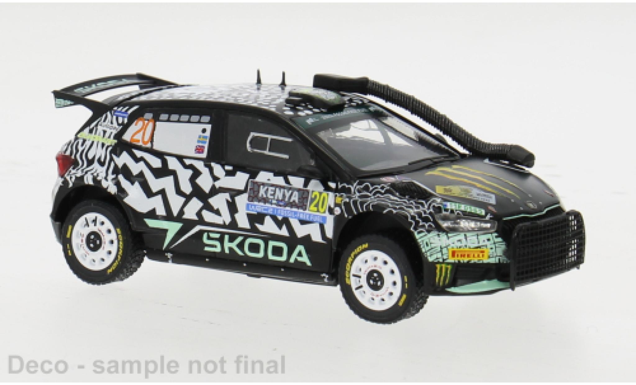 Skoda Fabia 1/43 IXO Rally2 No.20 WRC Safari Rallye Kenia 2024 1:43 modelauto