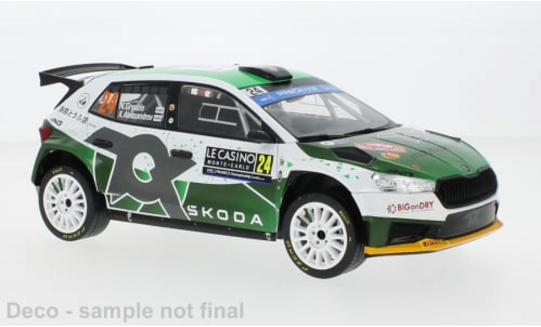 Skoda Fabia 1/18 IXO Rally2 No.24 Rallye WM Rally Monte Carlo 2023 1:18 modelauto
