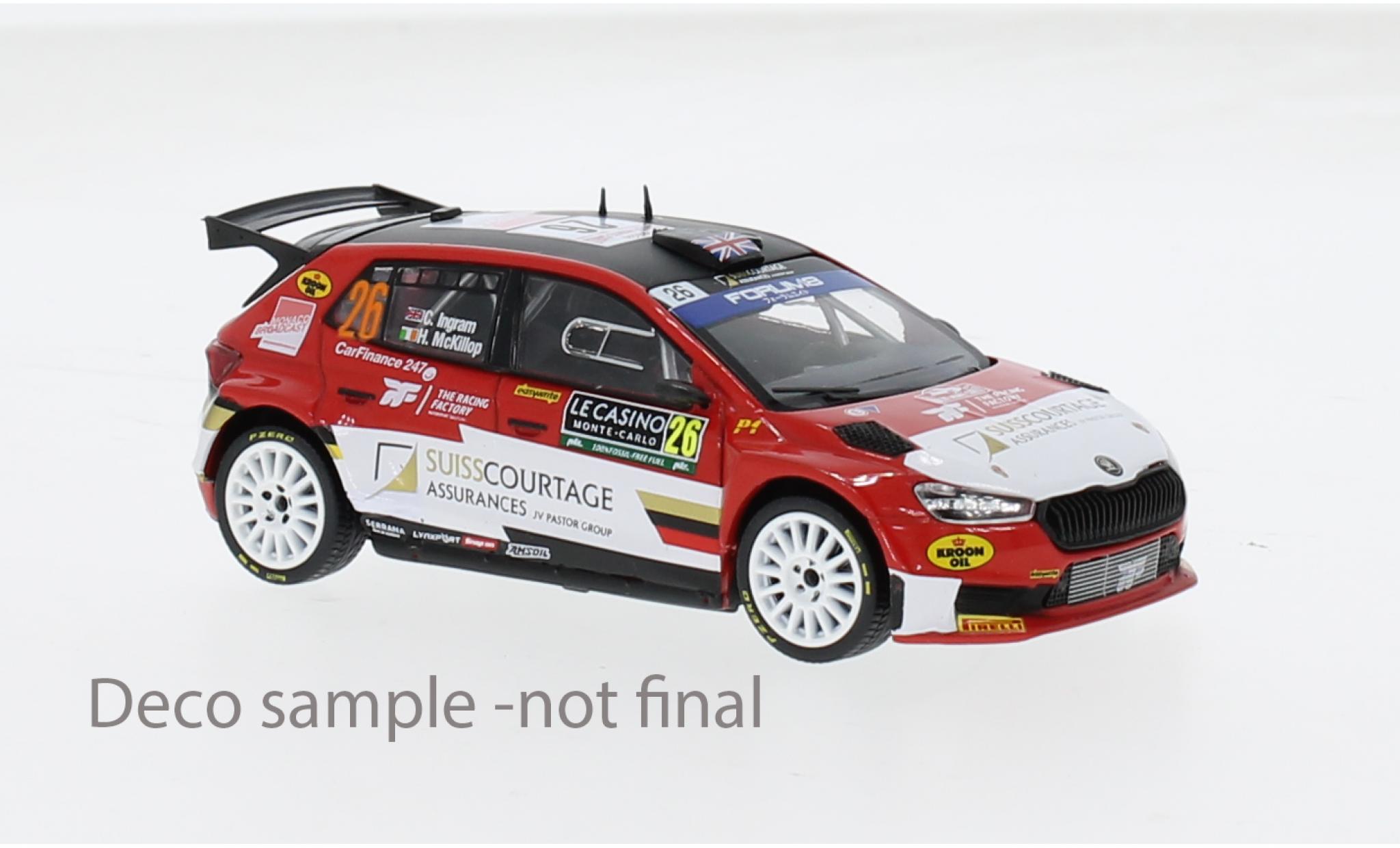 Skoda Fabia 1/43 IXO Rally2 No.26 WRC Rallye Monte Carlo 2024 1:43 modelauto