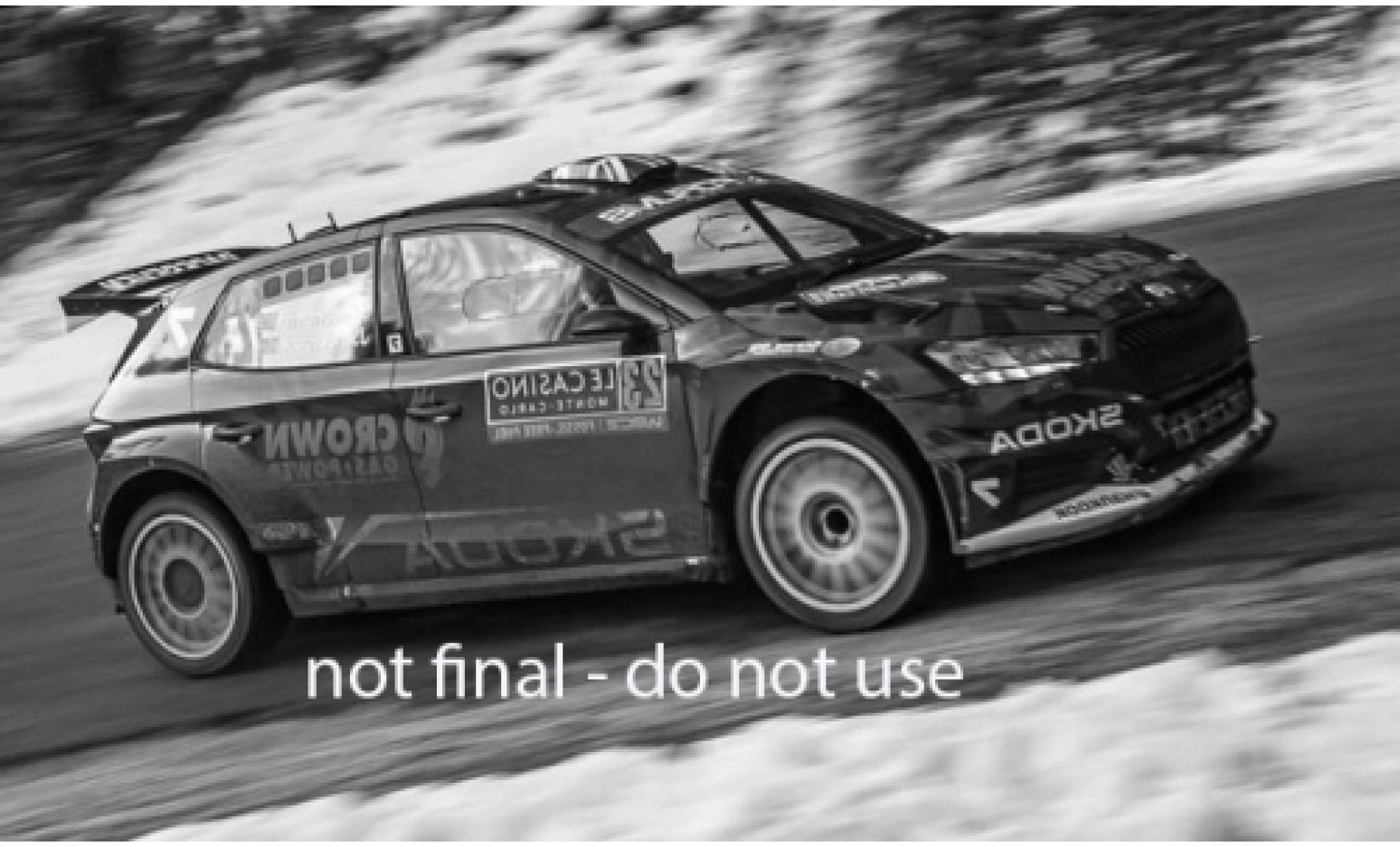 Skoda Fabia 1/43 IXO RS Rally2 WRC Rally Monte Carlo 2025 #23 1:43 modelauto