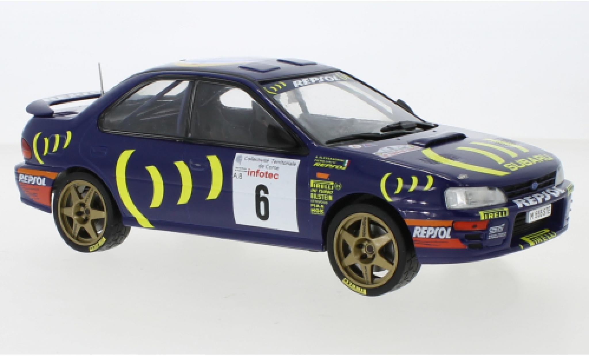 Subaru Impreza 1/18 IXO 555 No.6 Tour de Corse 1995 P.Liatti/A.Alessandrini modelauto