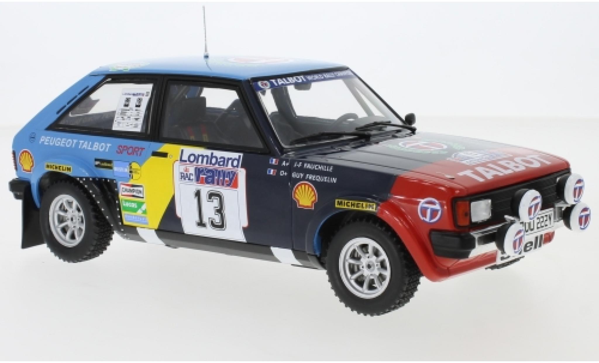 Talbot Sunbeam 1/18 IXO Lotus No.13 Rallye WM RAC Rallye 1982 G.Frequelin/J-F.Fauchille modelauto