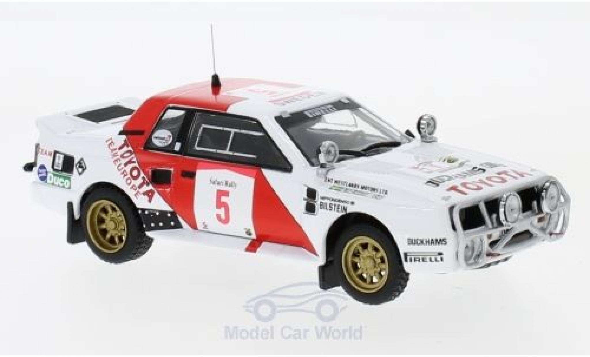 Toyota Celica 1/43 IXO TwinCam Turbo (TA64) No.5 Team Europe Rallye WM Safari Rallye 1984 B.Waldegard/H.Thorszelius modelauto