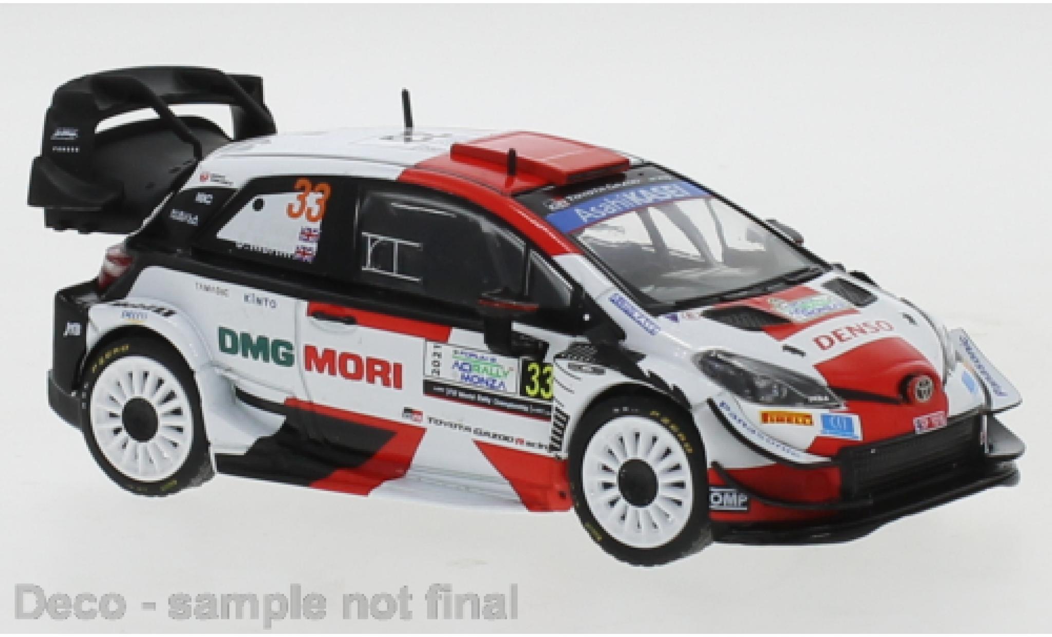 Toyota Yaris 1/43 IXO WRC No.33 Gazoo Racing WRC Rally Monza 2021 E.Evans/S.Martin modelauto