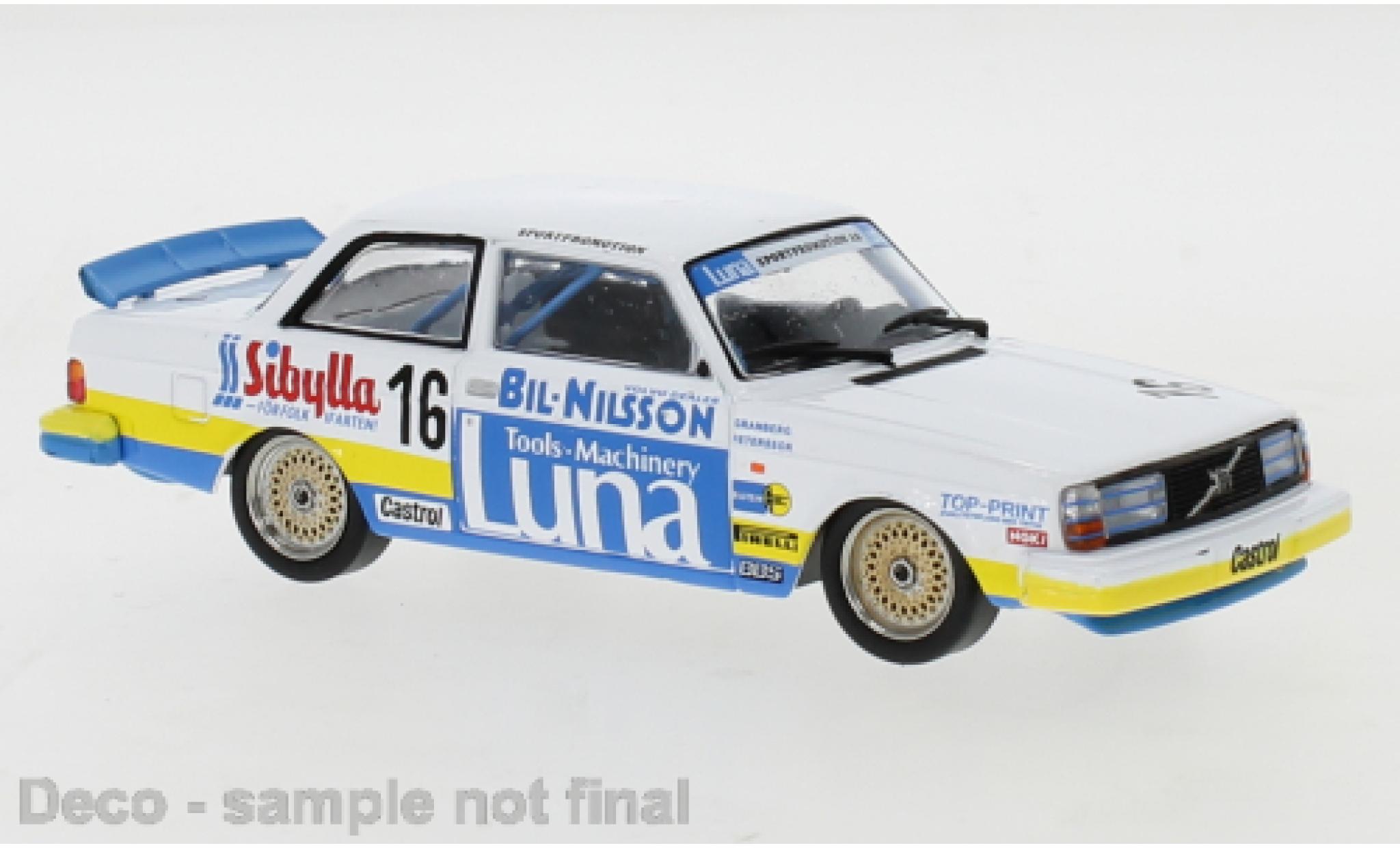 Volvo 240 1/43 IXO No.16 Sportpromotion AB ETCC Monza 1984 U.Granberg/G.Petersson modelauto