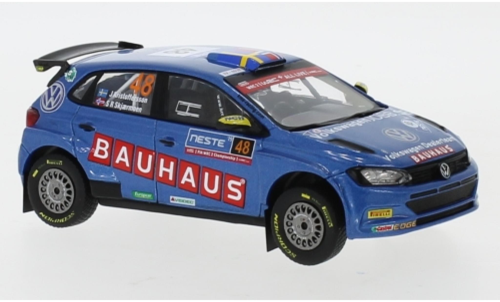 Volkswagen Polo 1/43 IXO GTI R5 No.48 Bauhaus Rallye WM Rallye Finnland 2019 J.Kristoffersson/S.Skjaermoen modelauto