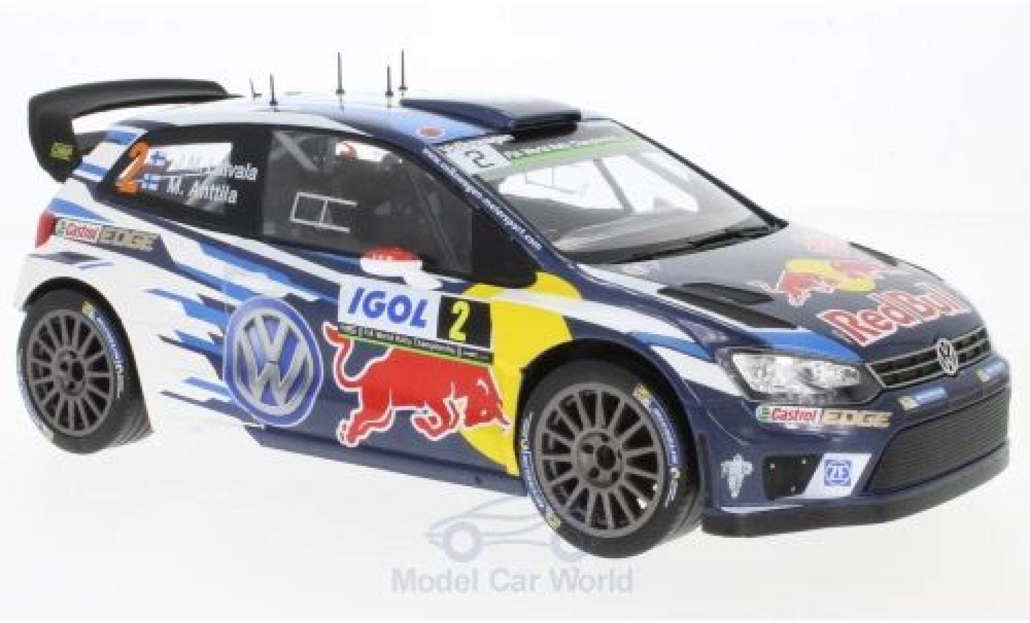 Volkswagen Polo 1/18 IXO R WRC No.2 Motorsport Red Bull Rallye WM Tour de Corse 2016 J-M.Latvala/M.Anttila modelauto