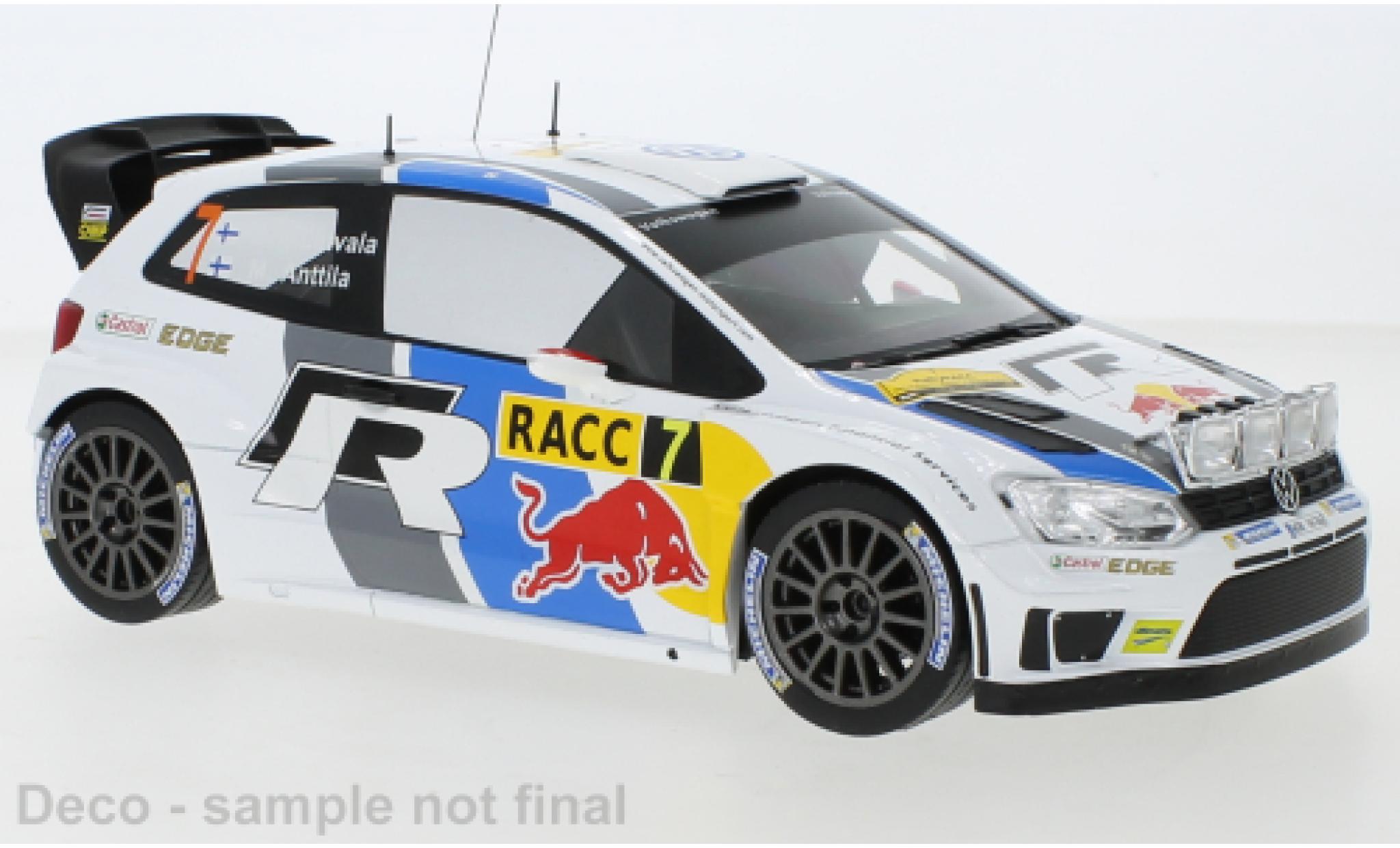 Volkswagen Polo 1/18 IXO R WRC No.7 Motorsport Rallye Catalunya 2013 with night lights J-M.Latvala/M.Antilla modelauto