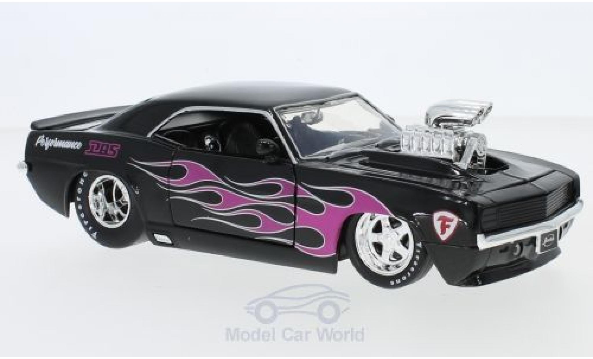 Chevrolet Camaro 1/24 Jada Toys zwart/Dekor 1969 modelauto