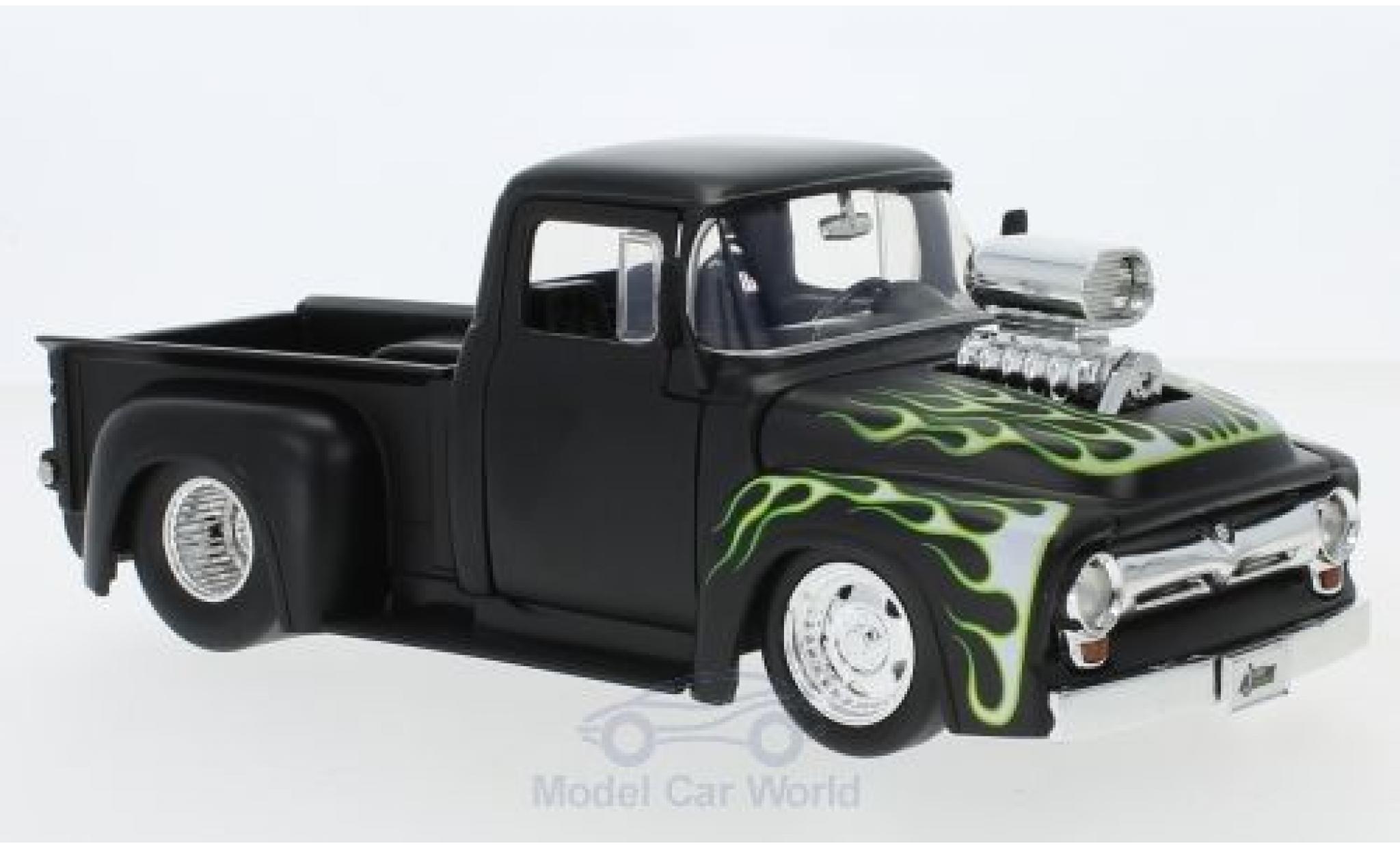 Ford F-1 1/24 Jada Toys 00 matt-zwart/Dekor 1956 modelauto