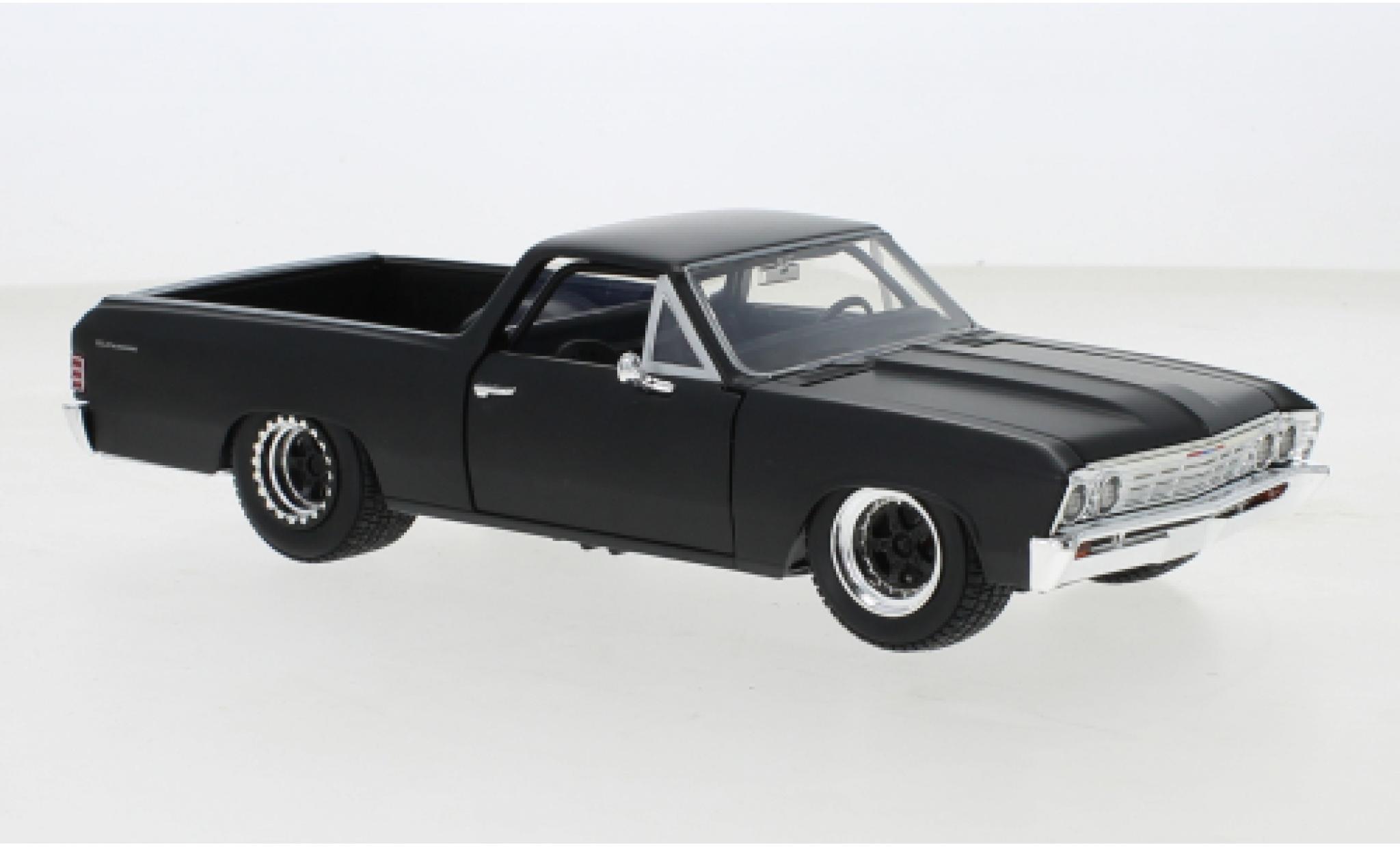 Chevrolet El Camino 1/24 Jada Toys Jada matt-zwart 1967 modelauto