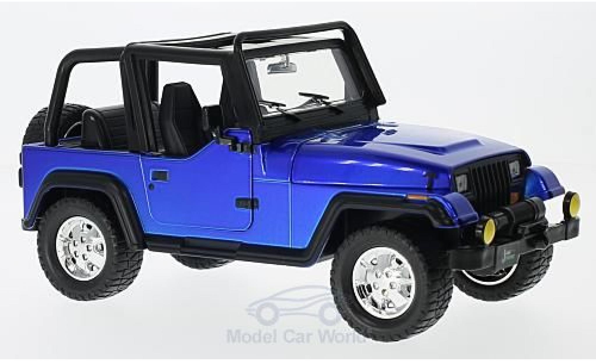 Jeep Wrangler 1/24 Jada Toys blauw 1992 ohne Vitrine modelauto