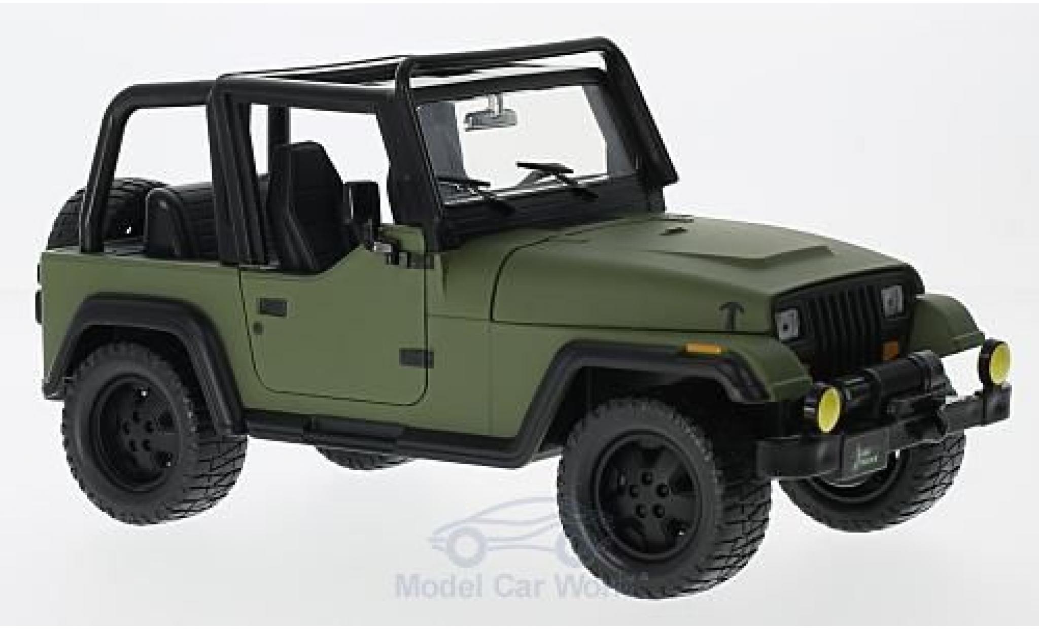 Jeep Wrangler 1/24 Jada Toys groen 1992 ohne Vitrine modelauto