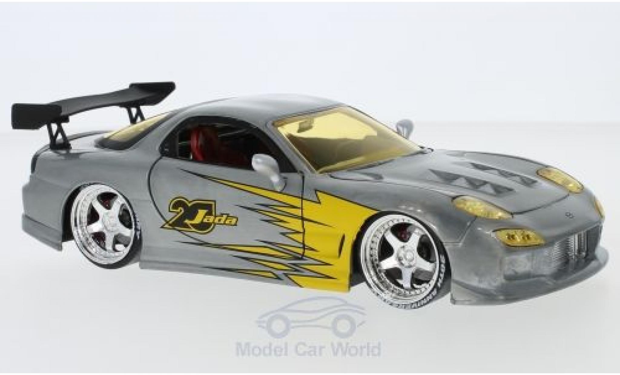 Mazda RX7 1/24 Jada Toys grijs/Dekor 1993 modelauto