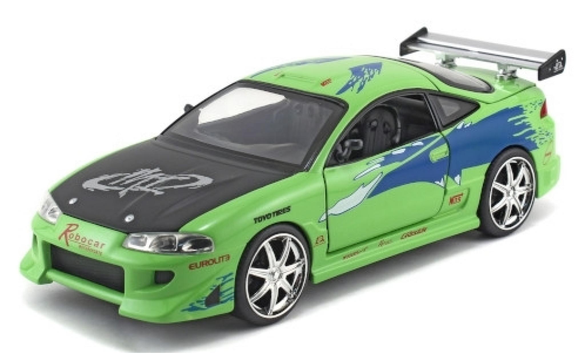 Mitsubishi Eclipse 1/24 Jada Toys Tuning groen/Dekor Fast & Furious 1995 modelauto