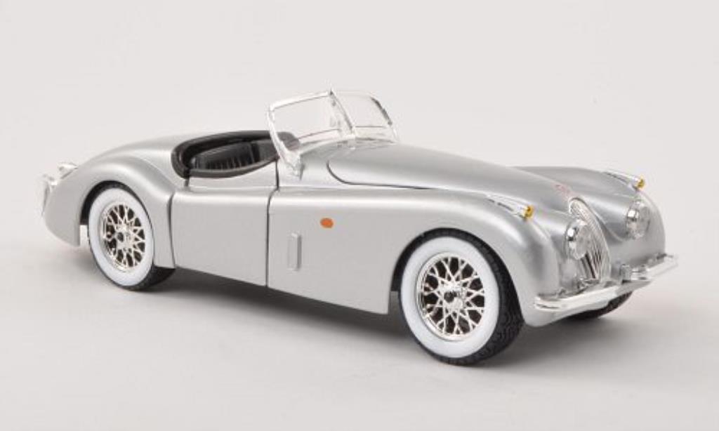 Jaguar XK 120 1/24 Burago 120 Roadster grijs LHD 1948 modelauto