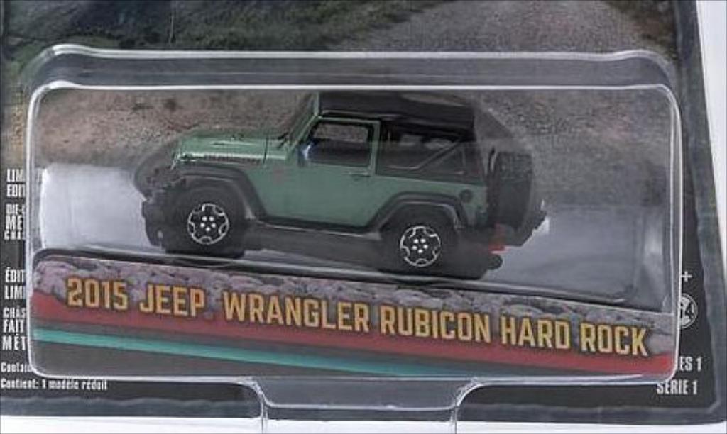 Jeep Wrangler 1/64 Greenlight grun/matt-zwart 2015 modelauto