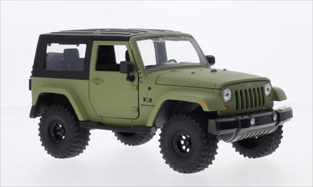 Jeep Wrangler 1/24 Jada Toys matt-oliv/zwart 2007 modelauto